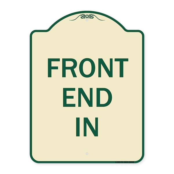 Signmission Designer Series Sign Front End In, Tan & Green Heavy-Gauge Aluminum Sign, 24" x 18", TG-1824-23938 A-DES-TG-1824-23938 - main